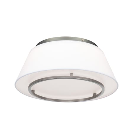 Dweled Hailey 16in LED Fabric Flush Mount 3000K in Brushed Nickel FM-531